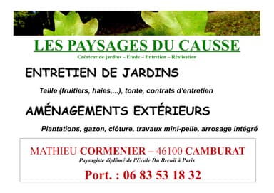 Les paysages du Causse - Camburat